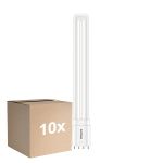 Lot 10x Philips CorePro PL-L LED Ampoule EM/Mains 12W - 830 Blanc Chaud | 4-Pins - Équivalent 24W
