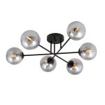 Emibig Plafondlamp Roma Staal Zwart | Geschikt voor 6x E14 - Max 10W