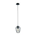 Eglo Hanglamp Newtown Staal Zwart | IP20 - Geschikt voor 1x E27 