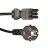 Noxion GST - Compatibel Voedingskabel Zwart - Vrouwlijk + Schuko Europlug - 2m - 3 pole 0.75mm2