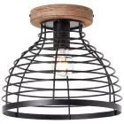 Brilliant Avia Plafondlamp Metaal Hout Zwart | 300mm - Geschikt voor 1x E27