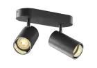 SLV Asto Aluminium Spot Zwart | Geschikt voor 2x GU10