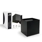 D'Lite Wandlamp Elingen Aluminium Zwart Up & Down 2.9W 170lm - 830 Warm Wit | IP65 - Werkt Op Batterijen - Lichtsensor