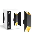 D'Lite Wandlamp Nura Aluminium Zwart Up & Down 7W 250lm - 830 Warm Wit | IP44