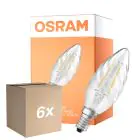 Voordeelpak 6x Osram Classic LED E14 Gedraaid candle Filament Helder 2.8W 250lm - 827 Zeer Warm Wit | Dimbaar - Vervangt 25W